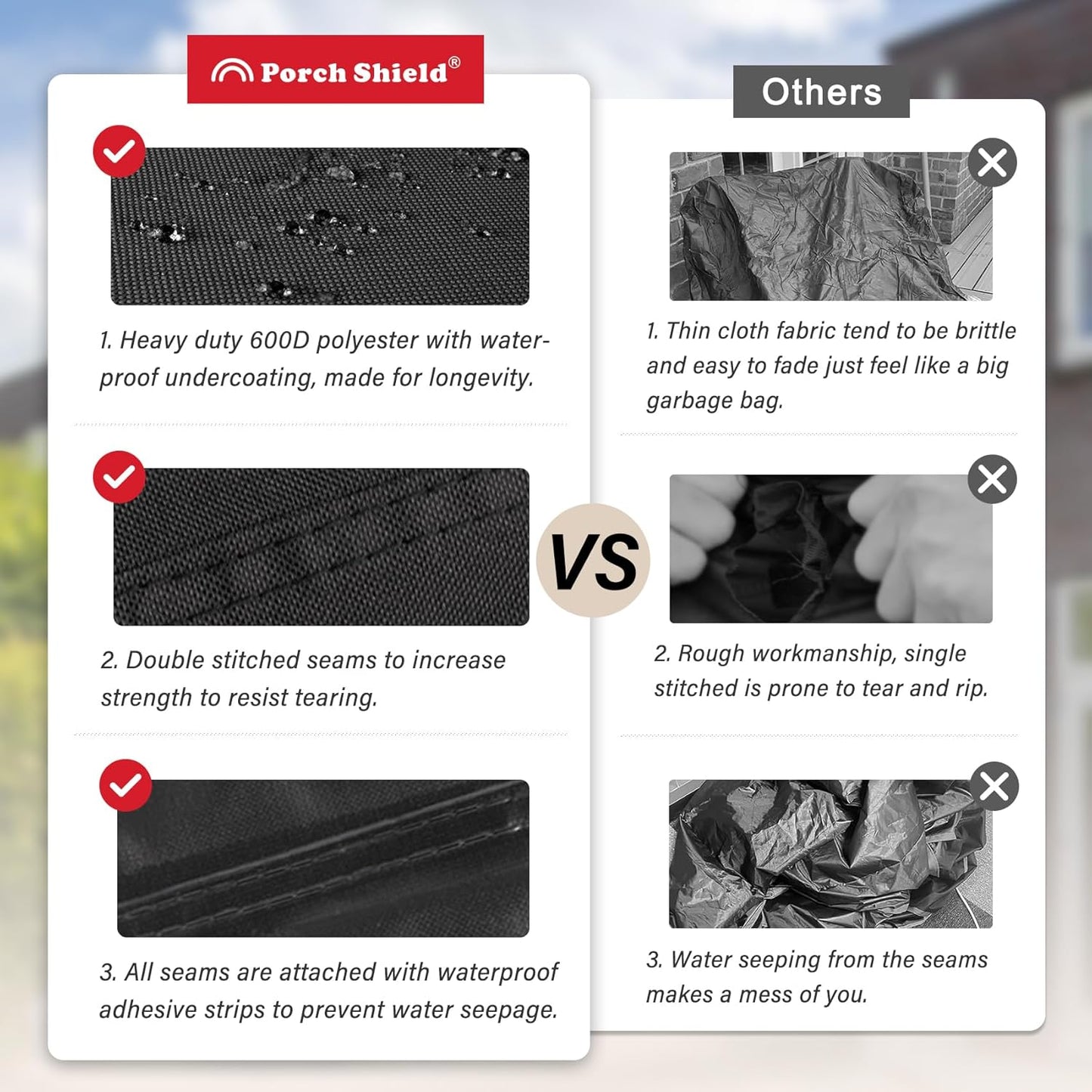 Porch Shield 30 Inch Electric Smoker Cover for Masterbuilt Smoker, Waterproof Heavy Duty Outdoor Smoker Grill Covers 20W x 18D x 33H inch, Black