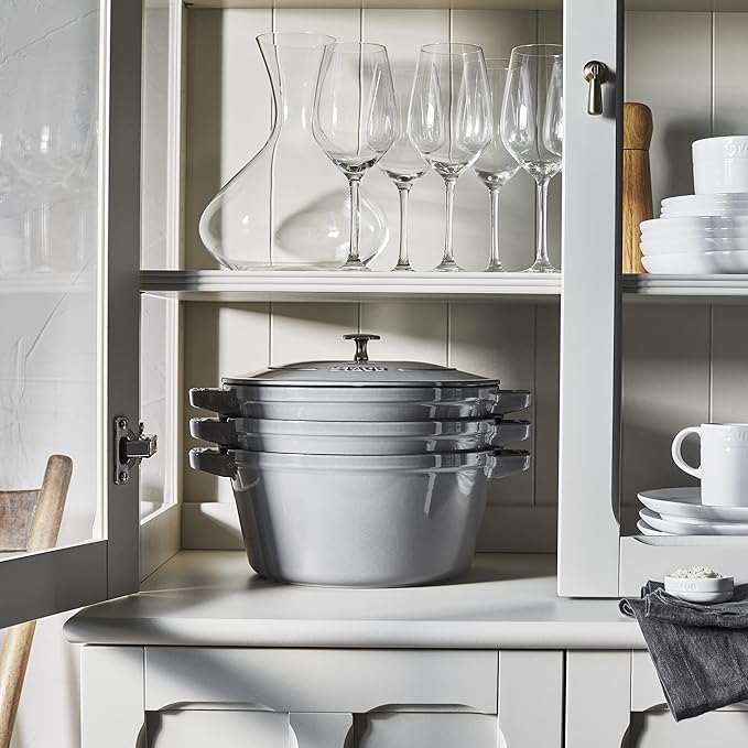 Staub Cast Iron 4-pc Stackable Set - Graphite