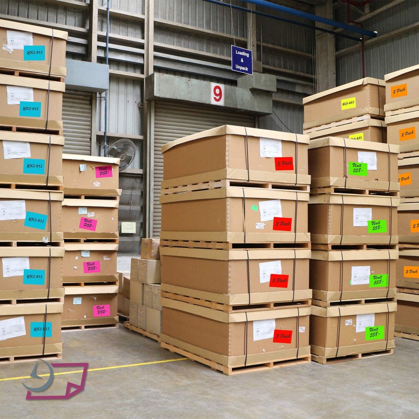 NextDayLabels 500 Rectangle Stickers (3" x 5") - Color Coding Labels Roll - Moving Labels for Boxes, Colored Inventory Stickers for Packing, Organizing, and Storage (White)