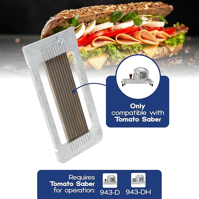 Prince Castle 7/32" Blade Cartridge for 943-D Tomato Saber, 10 Blades -Blade Replacement Cutter Blade for Cutting and Chopping Tomatoes, Fruits and More in Commercial Kitchens, Restaurants and More