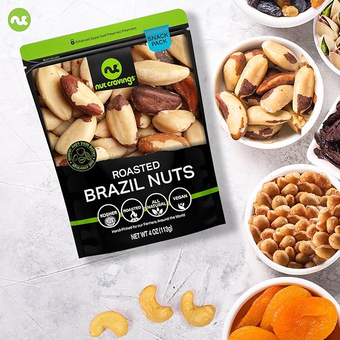 NUT CRAVINGS - Dried Fruit & Mixed Nuts Basket in Green Box (6 Assortments of 4 oz, 1.5 lb) Food Arrangement, Healthy Snack Care Package, Food Assortments