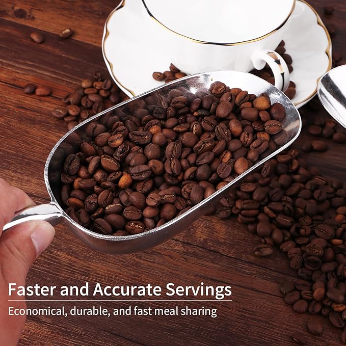 12 Oz Cast Aluminum Bar Ice Scoop,Suitable for wedding, buffet-1pc