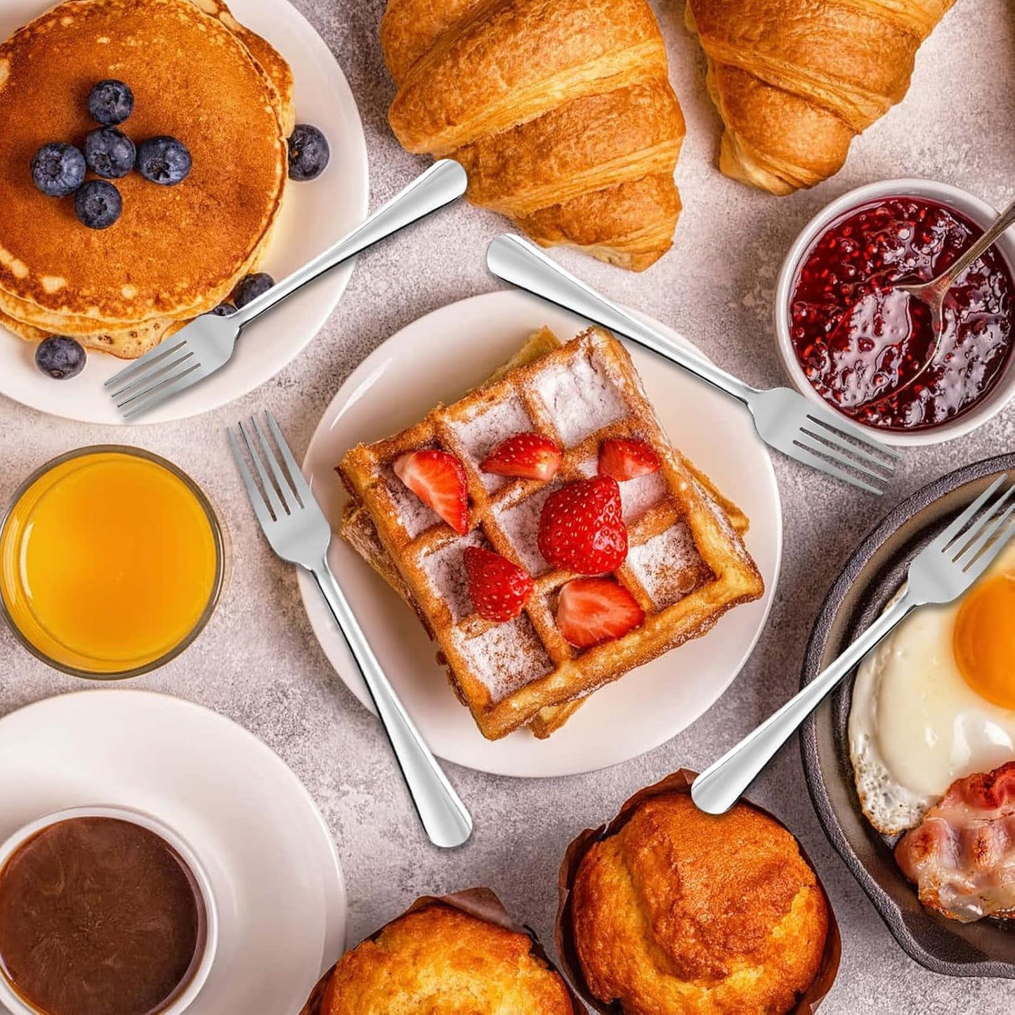 60 PCS Dinner Fork Set - Windsor Stainless Steel Silverware Fork 7.1 Inch with Dishwasher Safe Flatware Forks for 60,Table Forks for Home,Kitchen or Restaurant