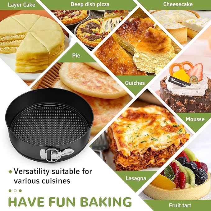 9 Inch Springform Pan with Removable Bottom, Non-stick Round Spring Form Cake Mold Cheesecake Pan For Baking