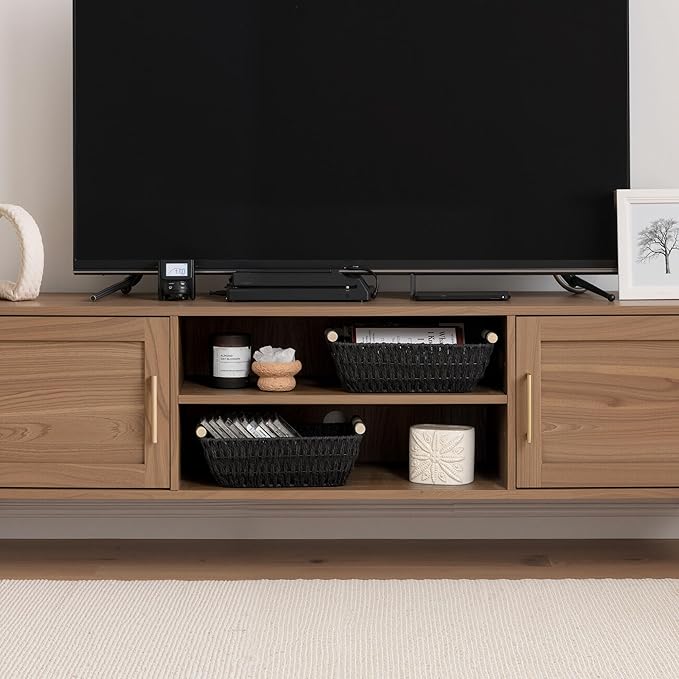 StorageWorks Black Wicker Storage Basket for Organizing with Wooden Handles, Small Woven Basket for Bathroom, Toilet Paper, 2-Pack