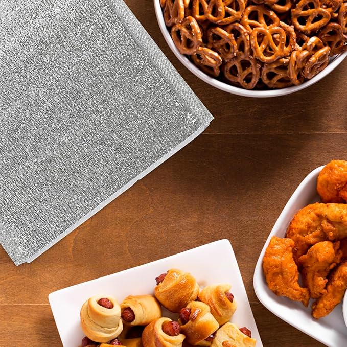 Operitacx 50pcs Thermal Aluminum Reusable Insulation Cold Pouch for Food Grocery Bag Holder Insulated Bag Insulated Mailers for Cold Mailers Food Disposable Ice Bag Camping