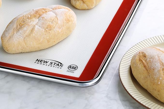 New Star Foodservice 36596 Commercial Grade Silicone Baking Mat Non-Stick Pan Liner, 17 x 25 inch (Full Size)