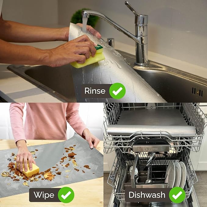 Cooks Innovations Non-Stick Oven Protector Mat - Heavy Duty Nonstick Oven Rack Liners to Protect Convection, Electric, Gas, & Microwave Ovens - BPA & PFOA Free Heat Resistant Baking Mat