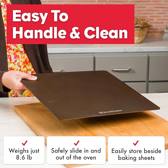 Brod & Taylor Bread Steel Max for Baking Bread & Cooking Pizza (14" x 14" x 0.15")