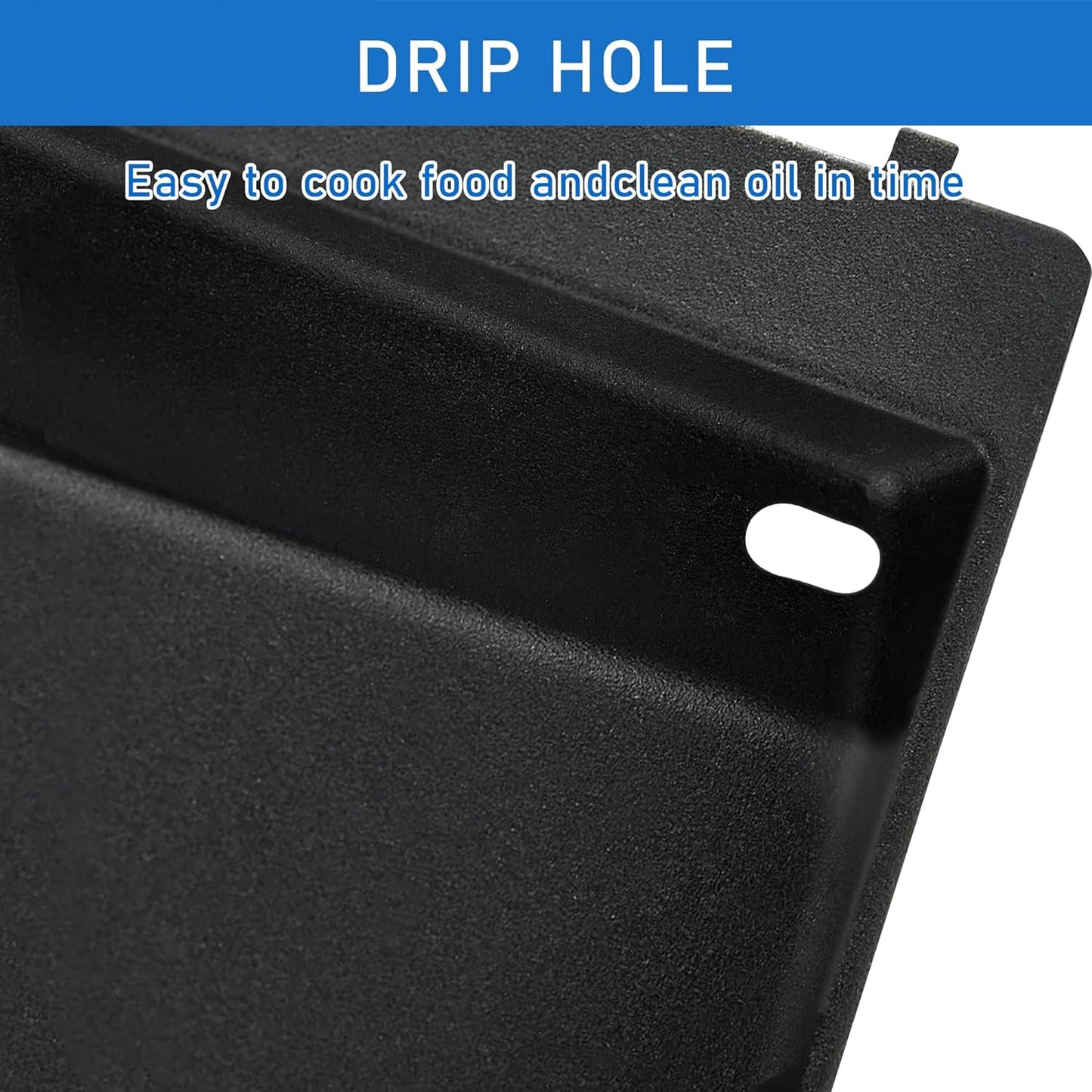 Grill Griddle 7658 Cast iron Griddle for Weber Gas Grill Griddle Spirit 200 300 Spirit II E-210 E-310 Series, for Weber Genesis Silver B C 1000-5000 Grill Grate Accessories Cast Iron Griddle Plate