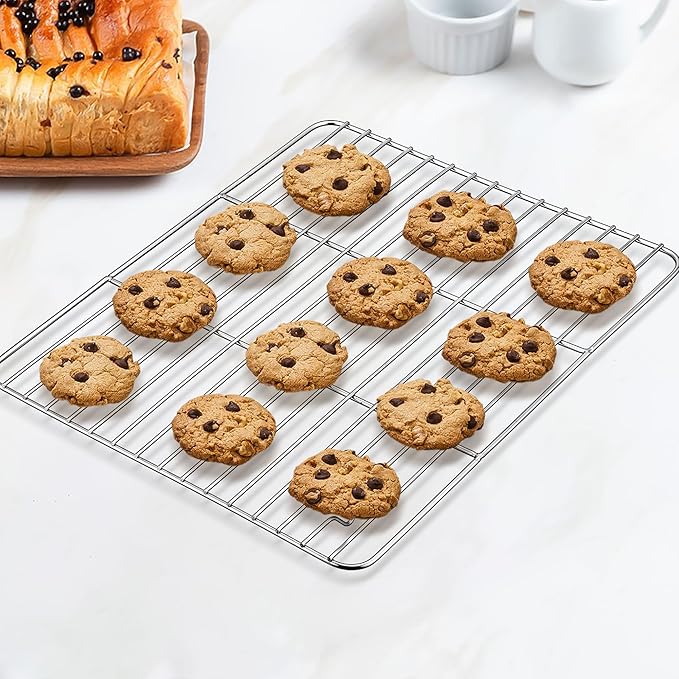 Stainless Steel Cooling Racks Set of 2, Homikit 11.6”*9.1” Heavy Duty Wire Baking Rack for Cooking Roasting Grilling Bacon Cake Cookies, Non Toxic & Rust Free