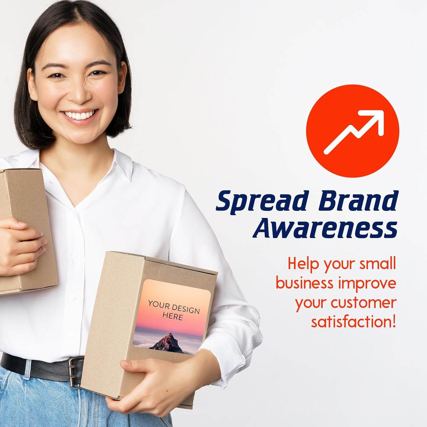 100 Custom Vinyl Stickers - Upload Your own Image, Text, Design, Logo - Personalized Logo Labels for Handmade, Packaging, Bottle, Jars, Candle, Brand Stickers (Foggy Valley, 6x6)