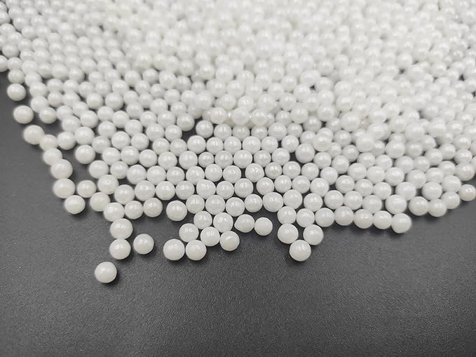 Edible White Pearl Sugar Sprinkles 3.9 oz, 4mm Candy Pearls Ideal for Baking, Cake and Cupcake Toppers, Cookie Decoration, Ice Cream Topping, Wedding Shower Valentines Halloween Christmas
