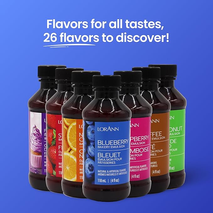 Lorann Oils Blueberry Bakery Emulsion: Realistic Blueberry Flavor, Perfect for Elevating Berry Notes in Baked Goods, Gluten-Free, Keto-Friendly, Blueberry Extract Substitute Essential for Your Kitchen