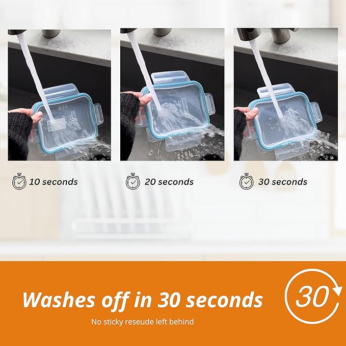 2x1 Dissolvable Food Labels, 500 Label Stickers, Bottle Labels for Storage Bins, Sticker Labels for Food containers, (500, Black)