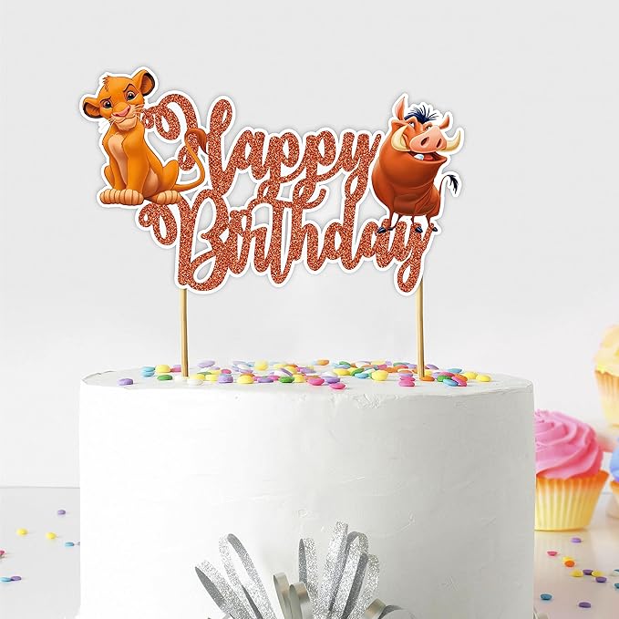Seyal® The Lion Kng Happy Birthday Cake Topper