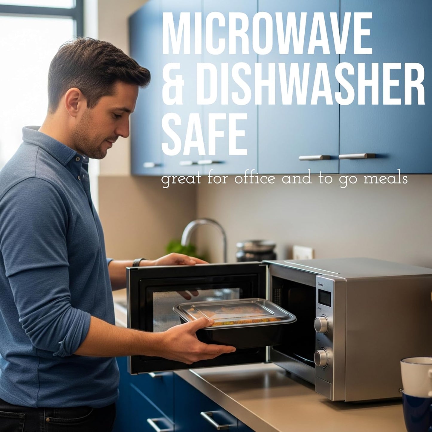 Pomp 24 oz Single Compartment Meal Prep Containers + Lids (10 Pack) | Reusable, Leak-Proof, BPA-Free Food Storage Containers | Microwave, Freezer & Dishwasher Safe