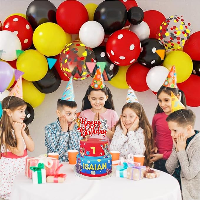 Tom & Jery Happy Birthday Cake Topper