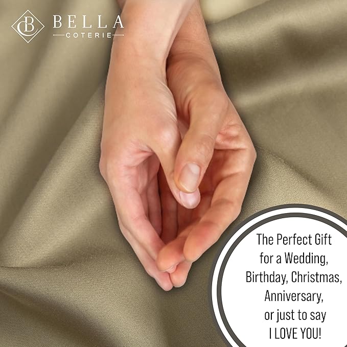 Bella Coterie Luxury Bamboo Viscose Split King Size Sheet Set | 100% Organically Grown | Ultra Soft | Cooling for Hot Sleepers | 18" Deep Pocket [Olive]