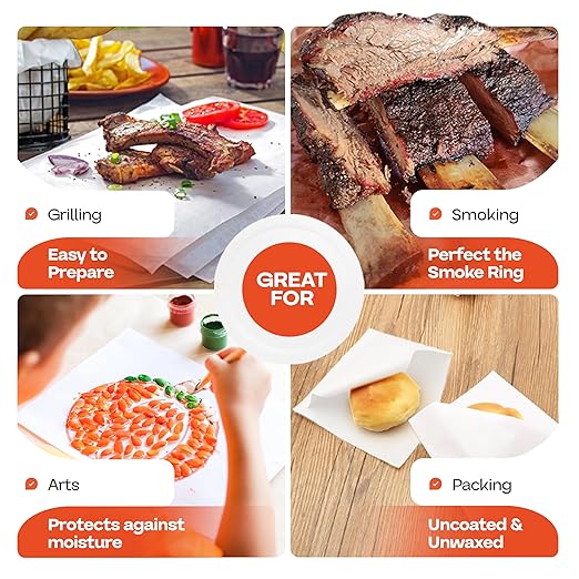 White Butcher Paper 24" x 12000" (1000 feet) - USA-Made Natural Butcher Paper Roll for Meat and Fish - Uncoated, Unwaxed & Food-Grade Material for Smoking, Grilling & Barbecue by IDL Packaging