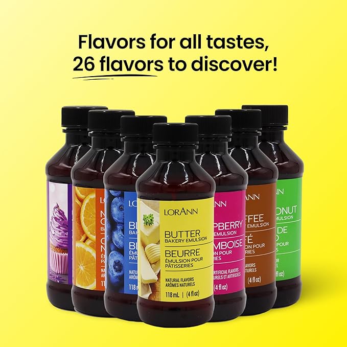 Lorann Oils Butter Bakery Emulsion: True Butter Flavor, Ideal for Enhancing Rich Dairy Notes in Baked Goods, Gluten-Free, Keto-Friendly, Butter Flavoring Essential for Your Kitchen