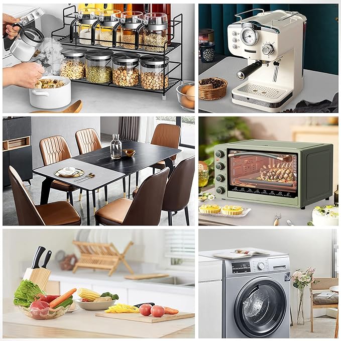 Ewen 25.6x17.7in 2mm Silicone Mats for Kitchen Counter, Extra Large Thick Heat Resistant Baking Mat, Silicone Countertop Protector Mat for Bar Air Fryer Crafts Work Glass Top Stove Cover Translucent