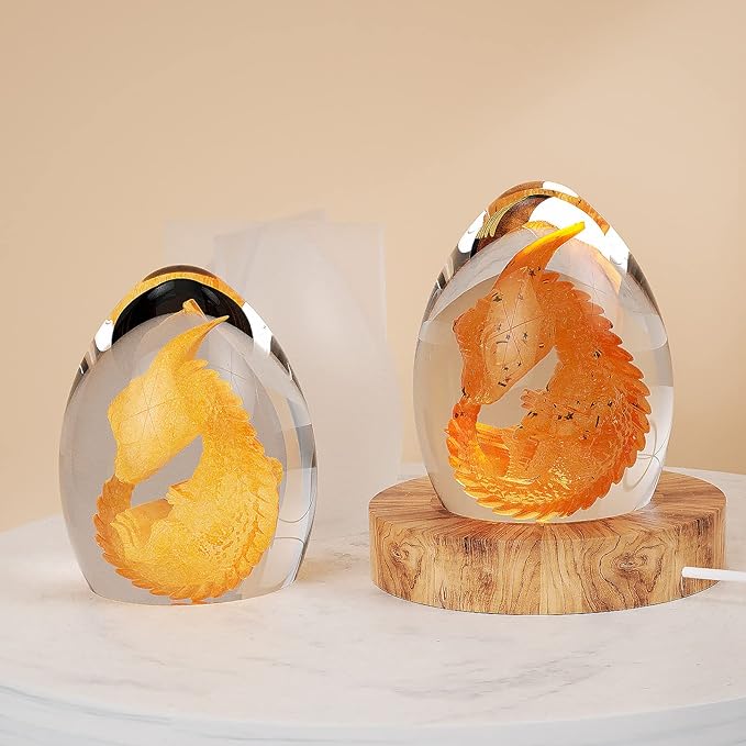 Dragon Mold Type-A Dragon Mold Dragon Egg Resin Mold Dinosaur Mold Candle Mold Lava Dragon Egg Silicone Mold for Resin Cake Mold Clay Resin Making Molds Candle Making Molds Craft Supplies