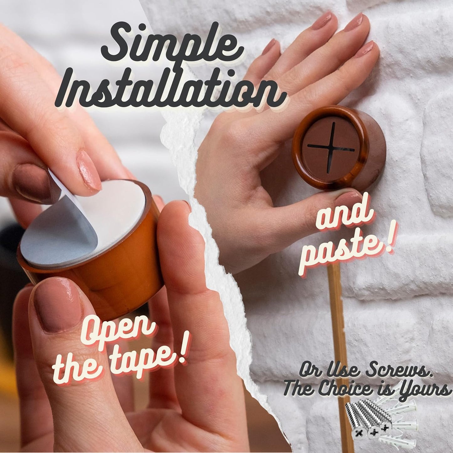 HEFA Towel Holder, 8 Pack, Plastic, Chocolate Brown, Kitchen Organization, Wall Mount, Towel Hook, Storage Hook, 2 lbs Weight Capacity