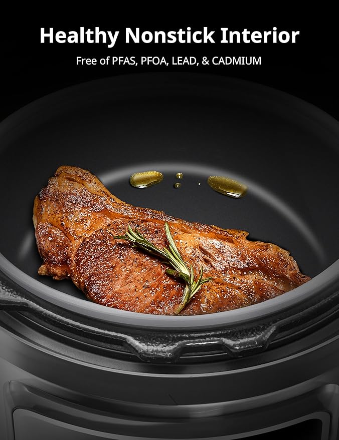 COMFEE’ Pressure Cooker 8 Quart with 16 Cooking Functions, Olla de Presion Non-Stick Pot Yogurt Maker Rice Cooker Slow Cooker Sauté Steamer, Healthy Ceramic Inner Pot