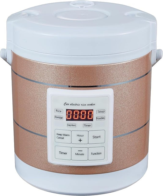 1.6L Manufacturer Multicooker Rice Cooker for Truck Kitchen & Travel RV Camping (car cooker 12v-24v Gold)