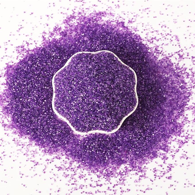 Kasvan Purple Sanding Sugar Sprinkles - Edible Sugar Crystals, Baking Cake Decorations, Ice Cream Toppings cupcake Decorating, Wedding Party Chirstmas Supplies, 85g/3.2oz