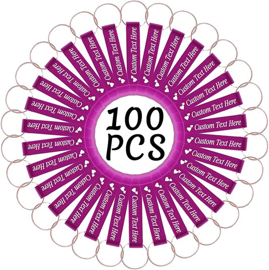 100PCS Personalized Bottle Opener Keychain Bulk Custom Beer Bottle Opener with Logo Text Engraved Wedding Bottle Opener Favors Customized Gifts for Guests Baby Shower Birthday Party-Pink