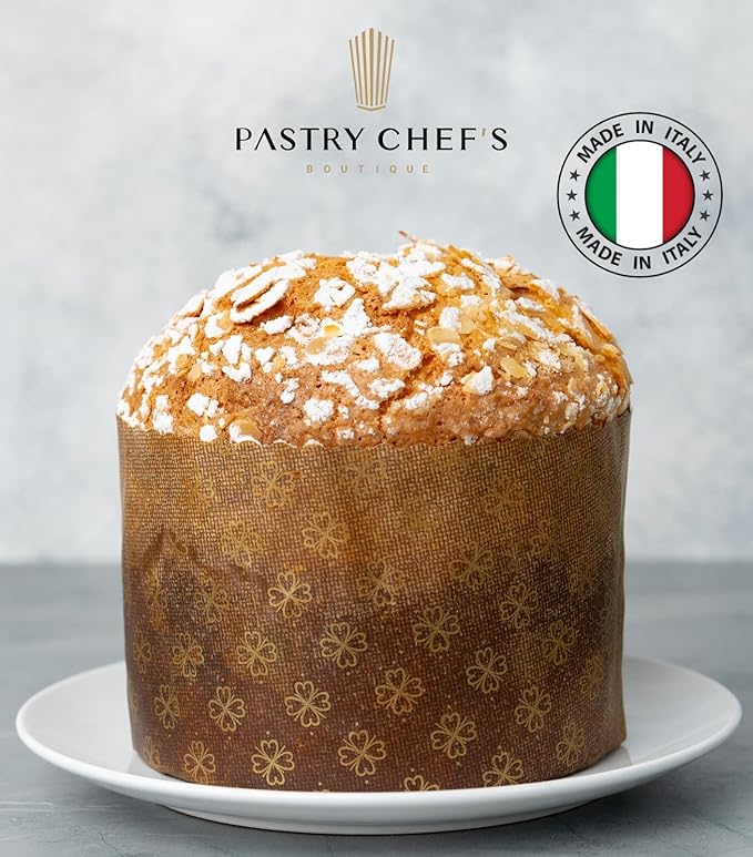 Pastry Chef's Boutique Thin Panettone Paper Pan Mold - Large 1 Kg - 6-5/8" x 4-5/16" - Pack of 6