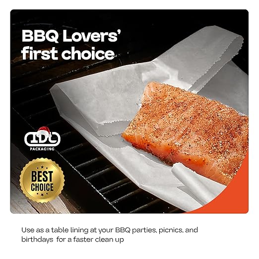 White Butcher Paper 24" x 2160" (180 feet) - USA-Made Natural Butcher Paper Roll for Meat and Fish - Uncoated, Unwaxed & Food-Grade Butcher Material for Smoker, Grilling & BBQ by IDL Packaging