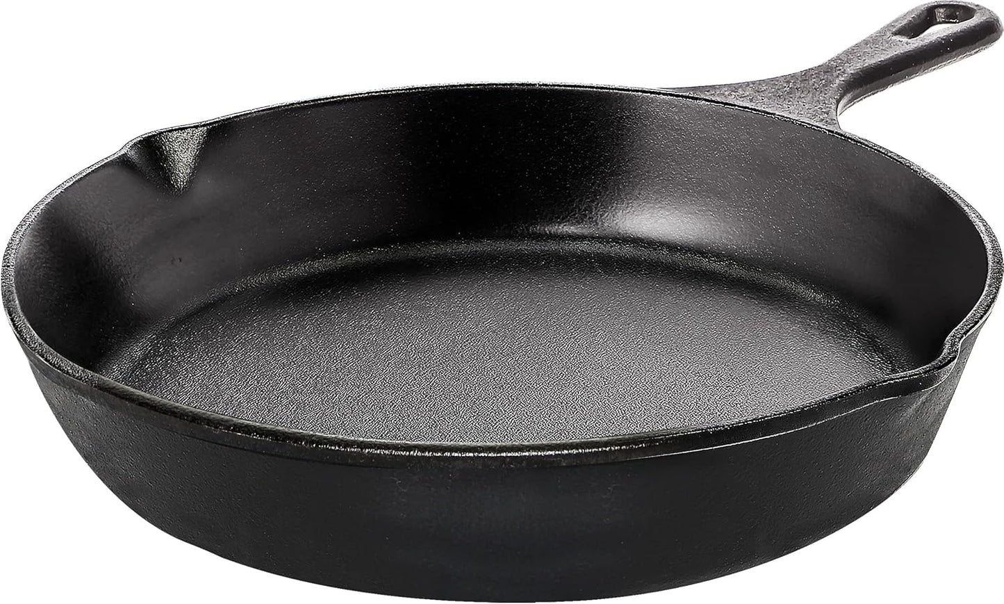 Utopia Kitchen Cast Iron Frying Pan 8 Inch, Cast Iron Chefs Pan, Pre Seasoned Skillet, Safe Grill Cookware for Indoor & Outdoor Use, Black