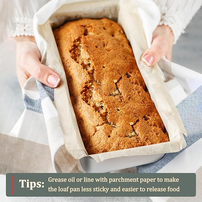 TeamFar Loaf Pan, 12 x 5 Inch Stainless Steel Loaf Pans for Baking Bread, 4 Pack Large Bread Loaf Baking Pan for Homemade Bread, Meatloaf, Cake, Brownies, Non-Toxic, Heavy-duty, Oven & Dishwasher Safe