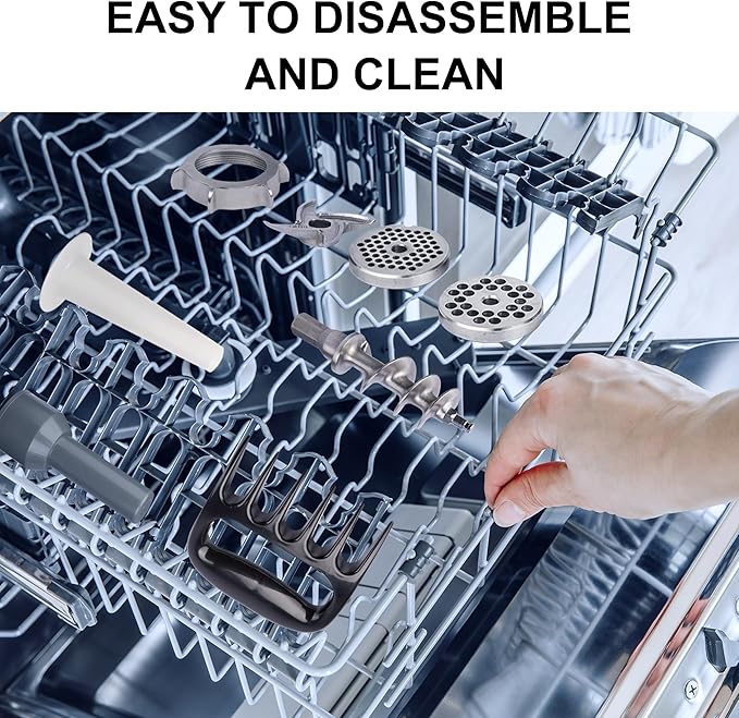 Electric Meat Grinder Machine, #8 Meat Grinders for Home Use, 0.4HP 260lbs/H Stainless Steel ETL Approved Heavy Duty Meat Mincer with Sausage Sufffer Tube