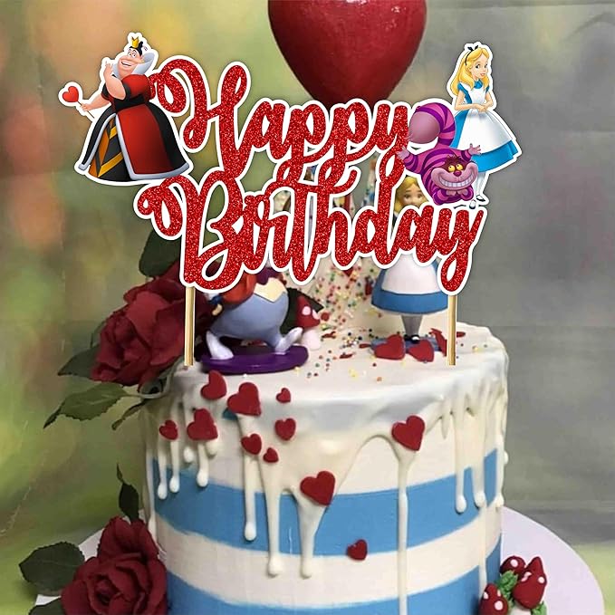 Seyal® Alice in Wondrland Happy Birthday Cake Topper