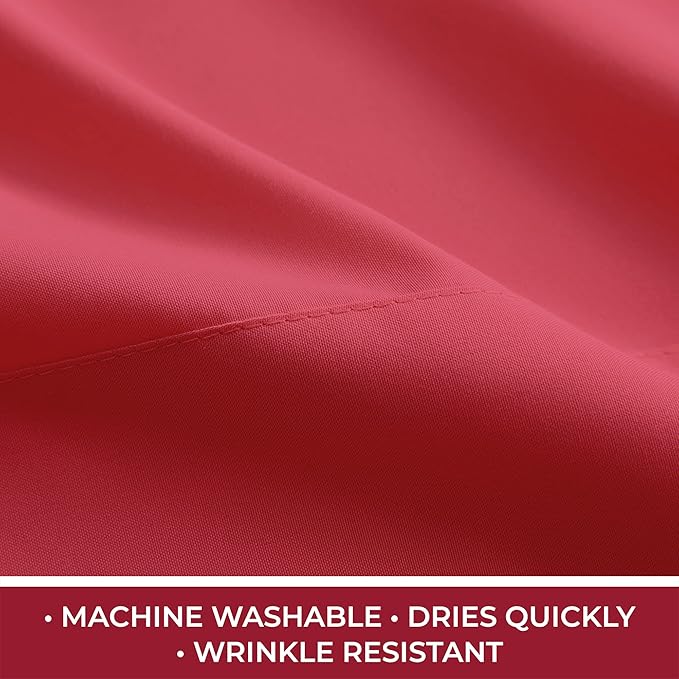 Mellanni RV Short Queen Sheets - 4 PC Iconic Collection Bedding - Hotel Luxury, Extra Soft, Cooling Bed Sheets - Deep Pocket up to 10 inch (RV/Short Queen, Brick Red)