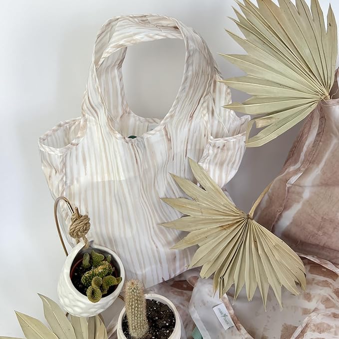 Reusable Grocery Bag - Stylish Shopping Bag for Groceries - Foldable Tote Bag - Medium Size