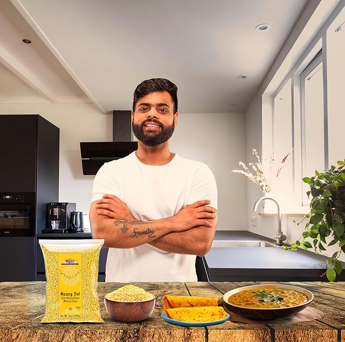 Rani Moong Dal (Split Mung Beans Without Skin) Lentils Indian 14oz (400g) ~ All Natural | Gluten Friendly | Non-GMO | Kosher | Vegan | Indian Origin