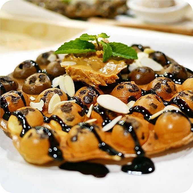 Hong Kong Egg Waffle Maker by StarBlue with BONUS recipe e-book - Make Hong Kong Style Bubble Egg Waffle in 5 minutes AC 120V, 60Hz 760W