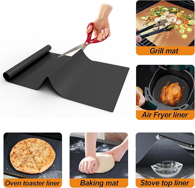 UBeesize 75 Inch Roll Reusable Oven Liners for Bottom of Oven,Thick Heavy Duty Non Stick Teflon Oven Mats Cut to Custom Fit Electric, Gas, Toaster，Convection, Microwave Ovens and Grills