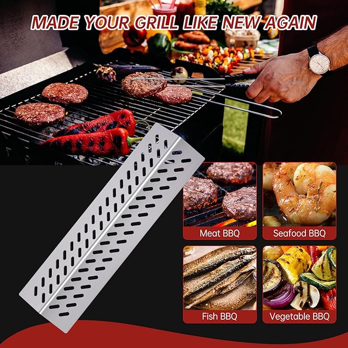 16GA Grill Heat Plates 9MM 16517 Grill Grates for 16631 16520 Bull Grill Replacement Parts, BBQ Bull Angus 4 Burner 47628 47629, Bull Outlaw 26038 26039, Steer Premium 69008, Lonestar 87049