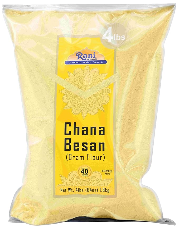 Rani Chana Besan (Chickpeas Flour, Gram) 64oz (4lbs) 1.81kg Bulk ~ All Natural | Vegan | Gluten Friendly | NON-GMO | Kosher | Indian Origin