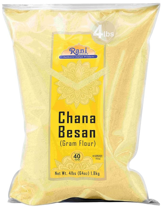 Rani Chana Besan (Chickpeas Flour, Gram) 64oz (4lbs) 1.81kg Bulk ~ All Natural | Vegan | Gluten Friendly | NON-GMO | Kosher | Indian Origin