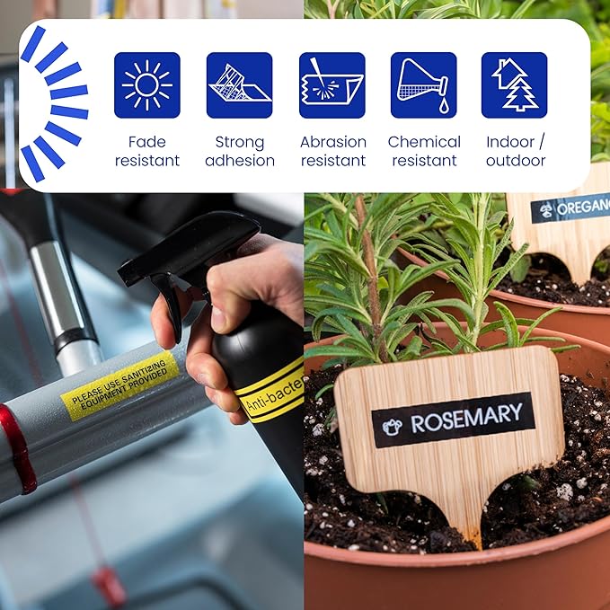 Brother Genuine TZe211~1/4" Black Print on White Label Tape. Each: 0.23 in x 26.2 ft (6 mm x 8 m)