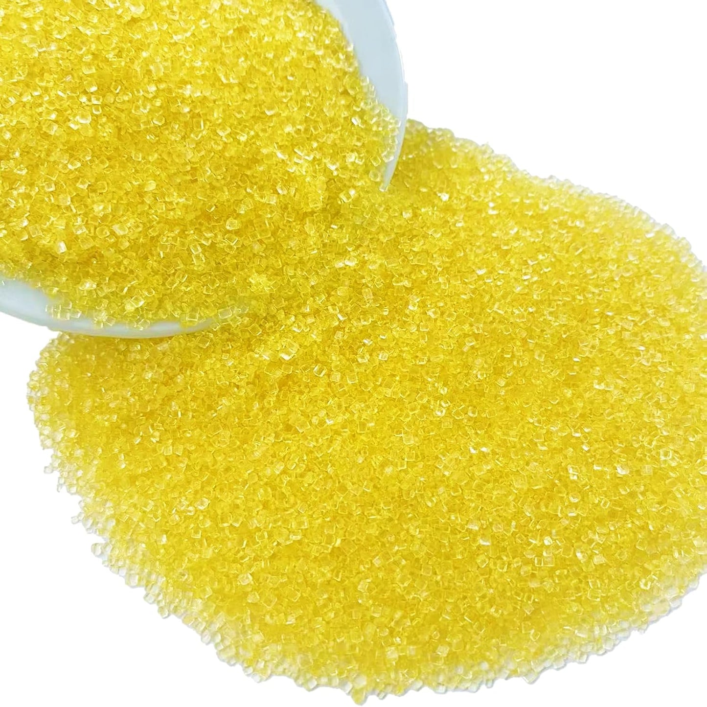 Sentovac Yellow Sanding Sugar for Baking Edible Sparkling Sugar Sprinkles Coarse Sugar Crystals for Baking Topping Cake Cookie Cupcake Topper Ice Cream Decoration Supplies 3.2 OZ