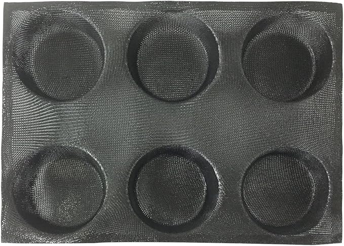 Bluedrop Silicone Bun Bread Form Round Shape Bread Tray Perforated Bakery Molds