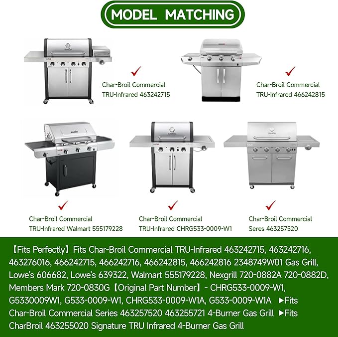 17" Stainless Steel Grill Grate for Charbroil Tru Infrared Grill Replacement Parts 463242715 463242716 463276016 466242715 466242716, Grill Replacement Parts for Nexgrill 720-0882A BHG 720-0882